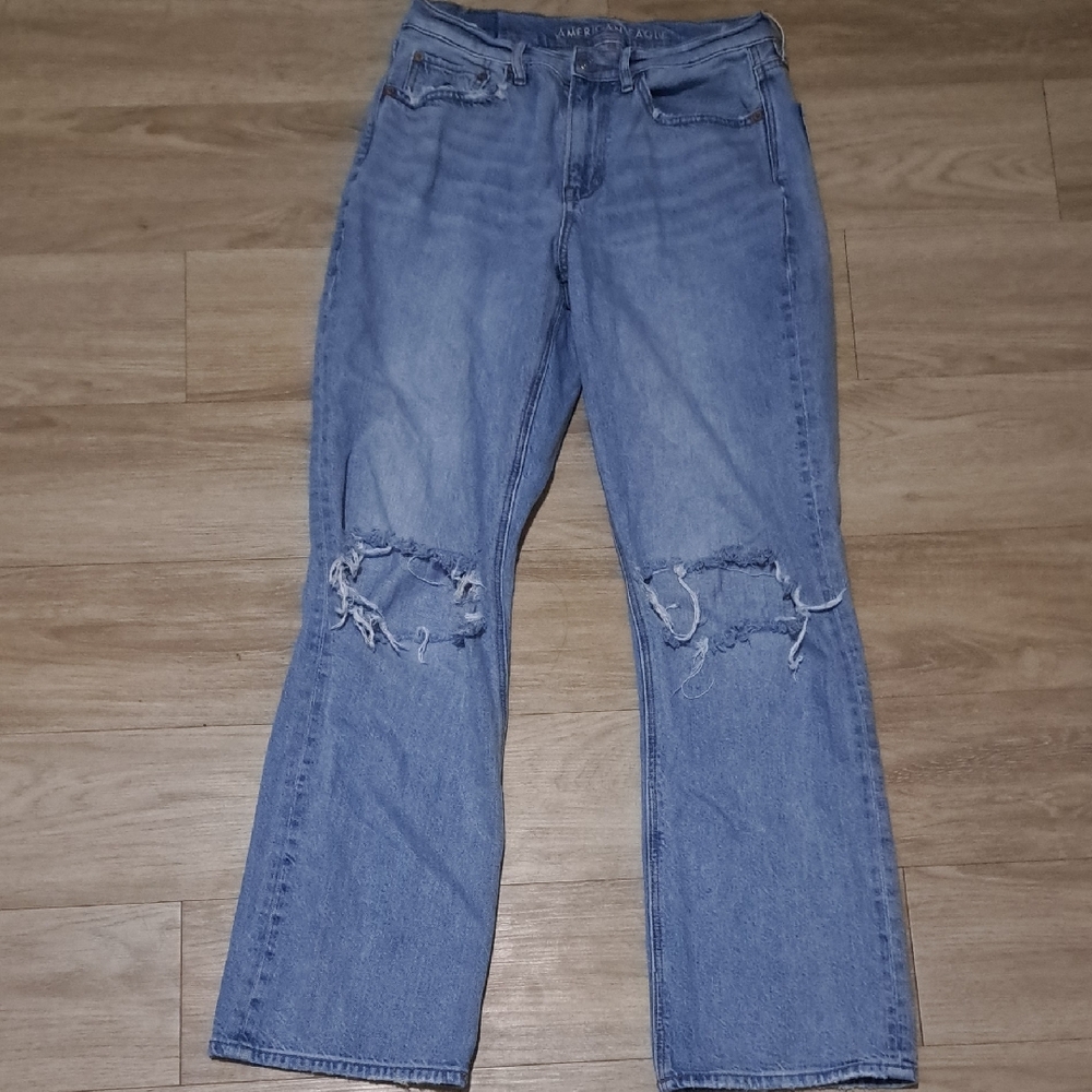 Classic Blue Distressed Women's Jeans